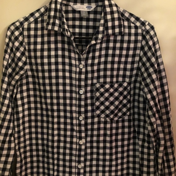 Old Navy button down the classic shirt size small long sleeve plaid - Picture 7 of 8